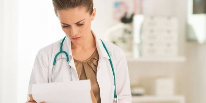 The doctor performs tests to diagnose the papillomavirus